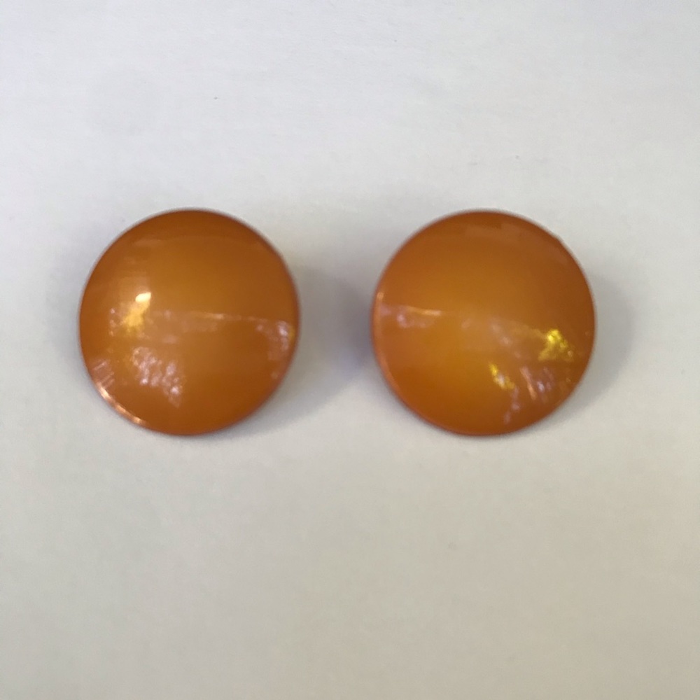 $5 add on - Burnt orange clip on earrings